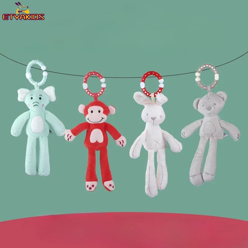Baby Nursery Mobile - เด็กทารกใหม่ Rattles โทรศัพท์มือถือทารกเด็กวัยหัดเดินของเล่นรถเข็นเด็กเตียงแขวนกระต่ายช้างเปลแขวน Bell Plush ของเล่นสําหรับ