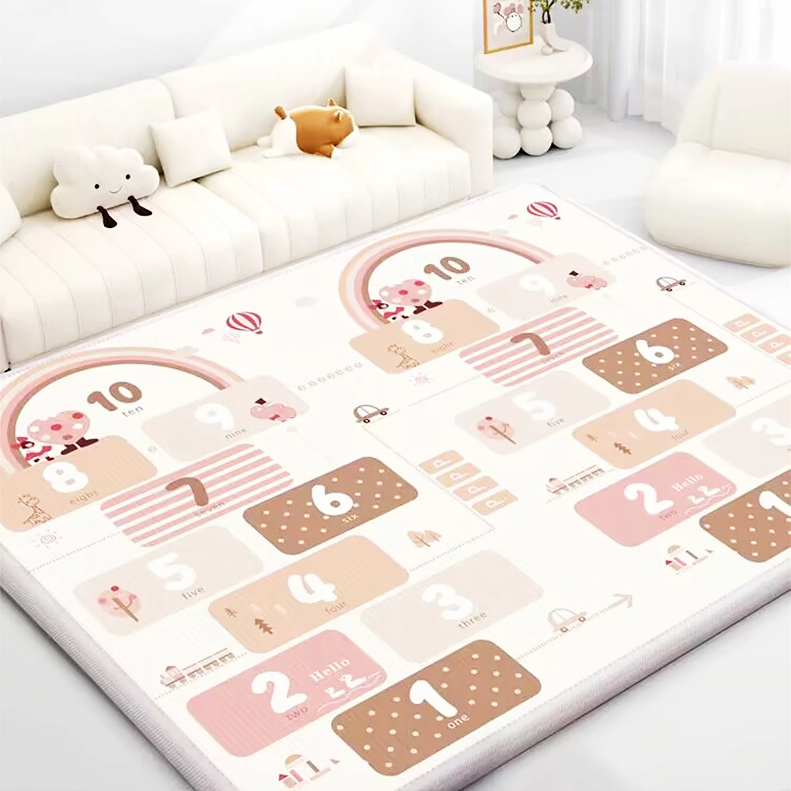 Baby Nursery Rug - แผ่นรองคลานเด็ก ลายการ์ตูน หนา 1/0.5 ซม. พรมปูพื้นเพื่อการศึกษา