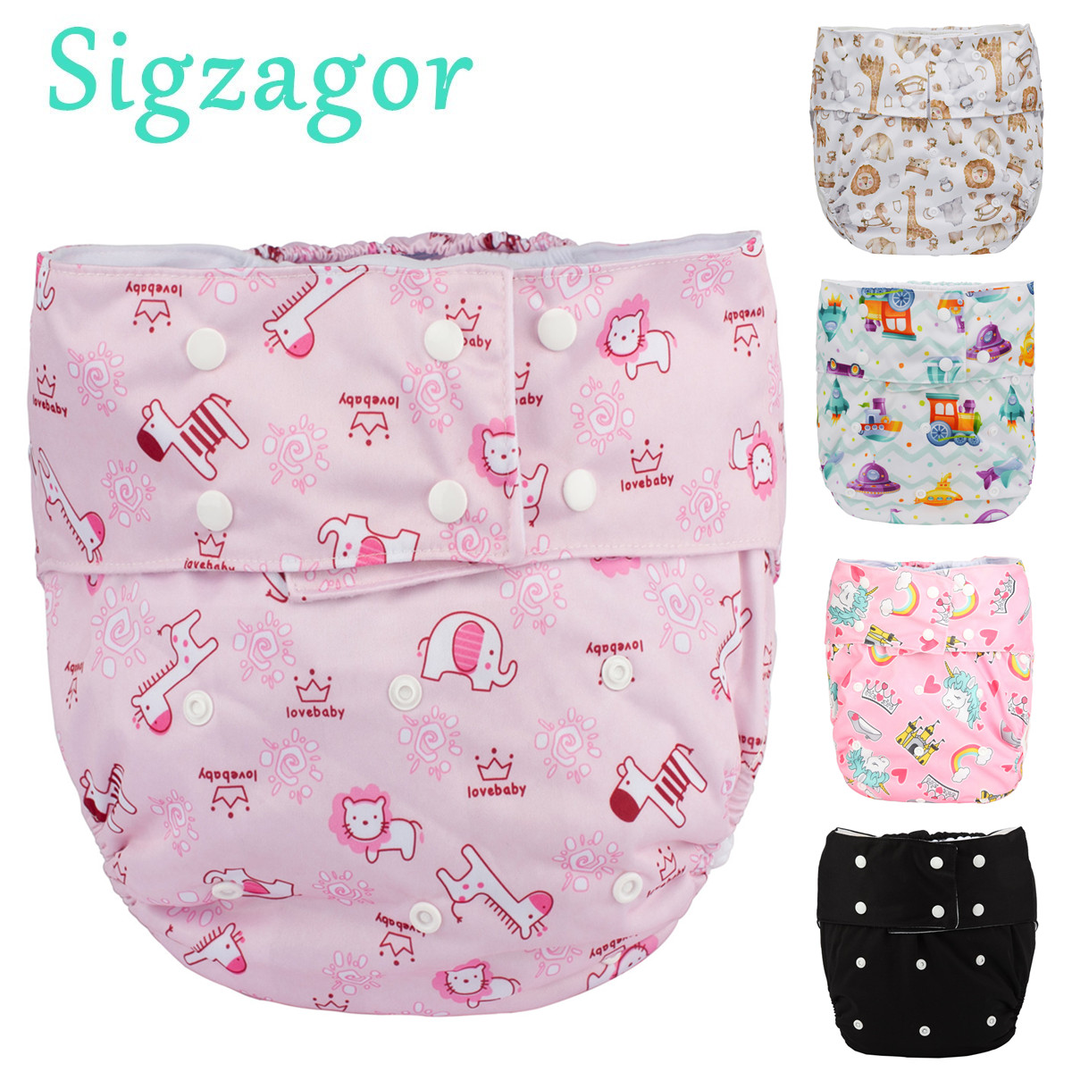 Pampers Diaper Premium Care - [Sigzagor]1 วัยรุ่นผู้ใหญ่ผ้าอ้อมผ้าอ้อมกระเป๋าไม่หยุดยั้งกันน้ําReusableขาGussetsใส่ABDLอายุบทบาทเล่นเครื่องแต่งกาย