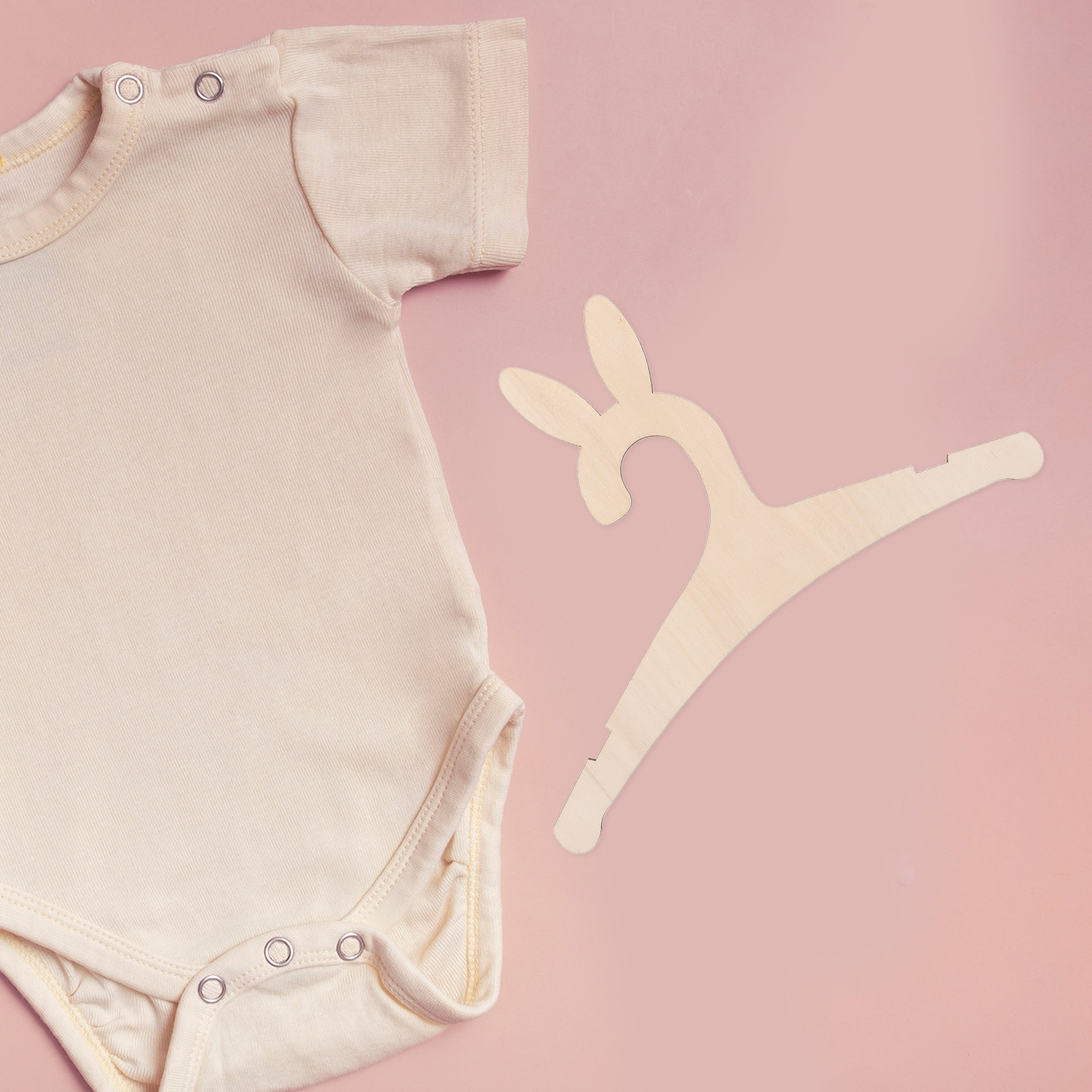 Closet Organizer Baby - ไม้แขวนเสื้อเด็ก DIY 5 ชิ้น ลายหูกระต่าย สำหรับตกแต่งห้องเด็กอ่อนและตู้เสื้อผ้า