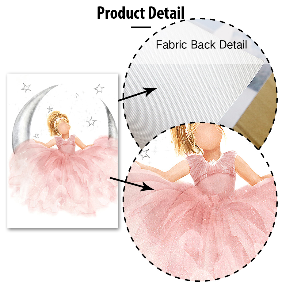 Pink Angel Girl Sun Moon Cloud - Animals Baby Nursery บทวิจารณ์และราคา