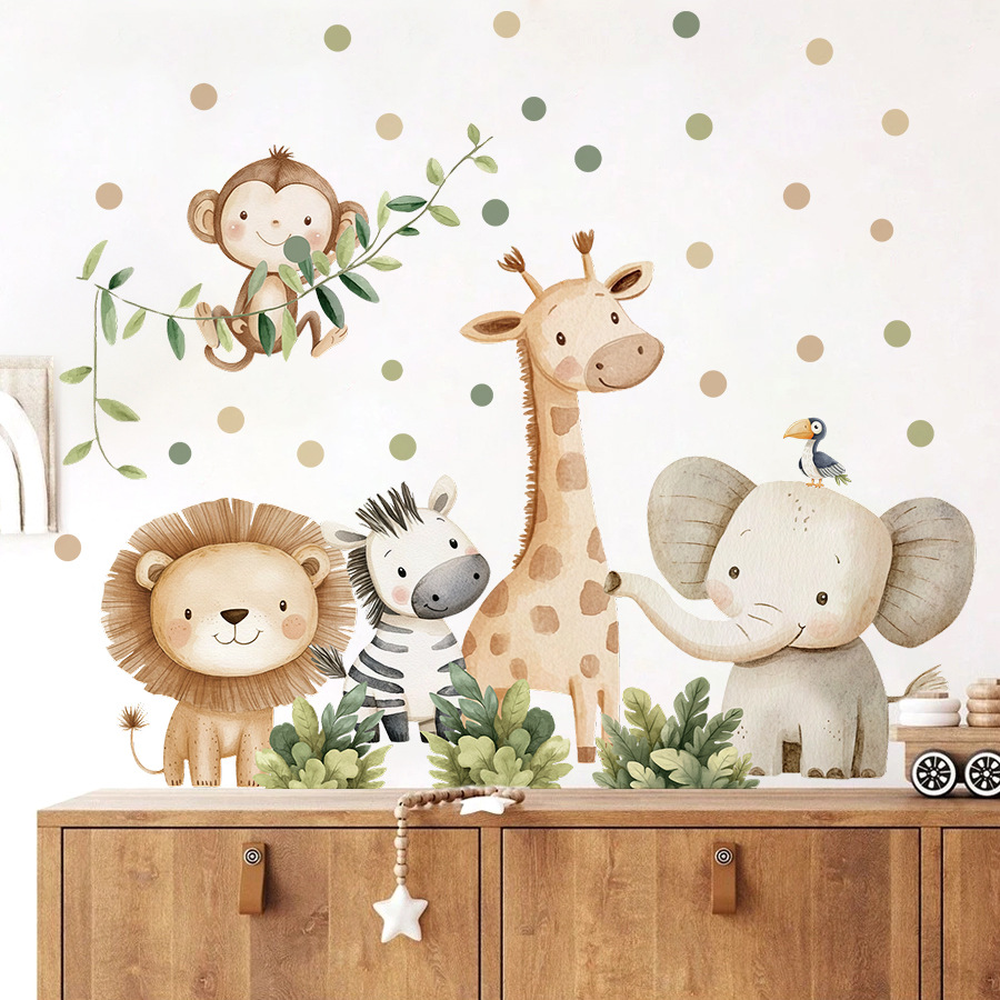 Boho สัตว์ป่าสติ๊กเกอร์ติดผนัง - Baby Nursery Girl Room บทวิจารณ์และราคา