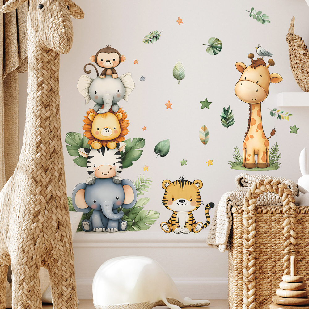 Boho สัตว์ป่าสติ๊กเกอร์ติดผนัง - Baby Nursery Girl Room บทวิจารณ์และราคา