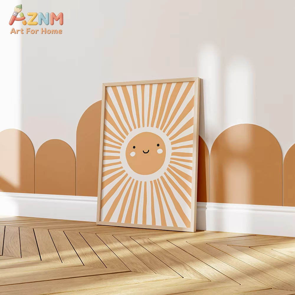 AZNM ภาพพิมพ์บนผ้าใบลายดอกทานต - Baby Nursery Neutral บทวิจารณ์และราคา