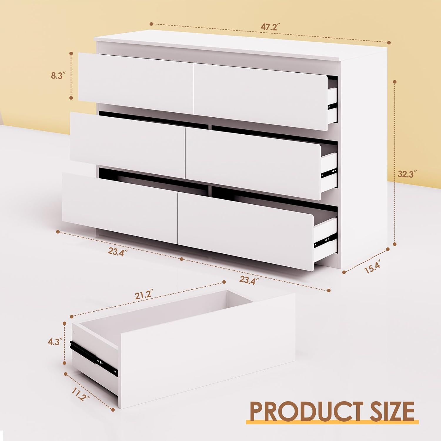 ตู้เสื้อผ้าไม้สีขาวสำหรับห้องน - Drawer Dresser White บทวิจารณ์และราคา