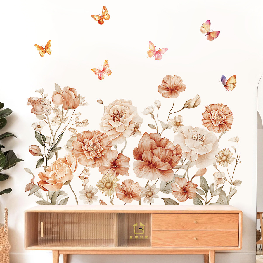 Boho ดอกไม้สีน้ําสติ๊กเกอร์ติด - Baby Nursery Plants บทวิจารณ์และราคา