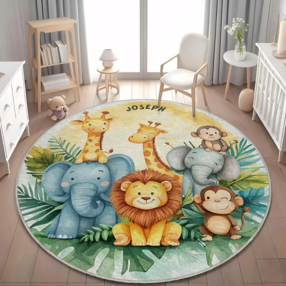 พรมปูพื้นลายสัตว์ป่า ซาฟารี ยี - Baby Nursery Rug บทวิจารณ์และราคา