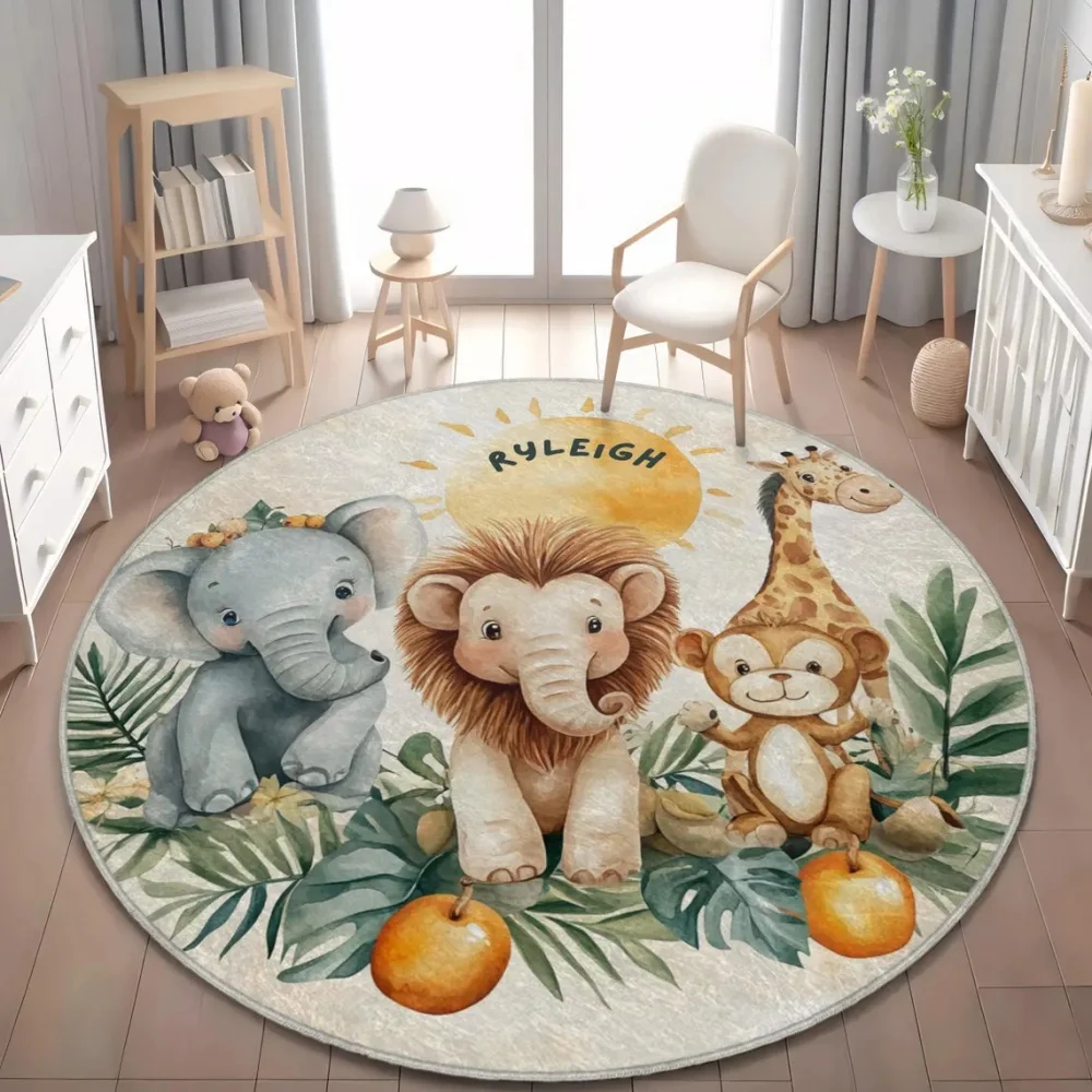 พรมปูพื้นลายสัตว์ป่า ซาฟารี ยี - Baby Nursery Rug บทวิจารณ์และราคา