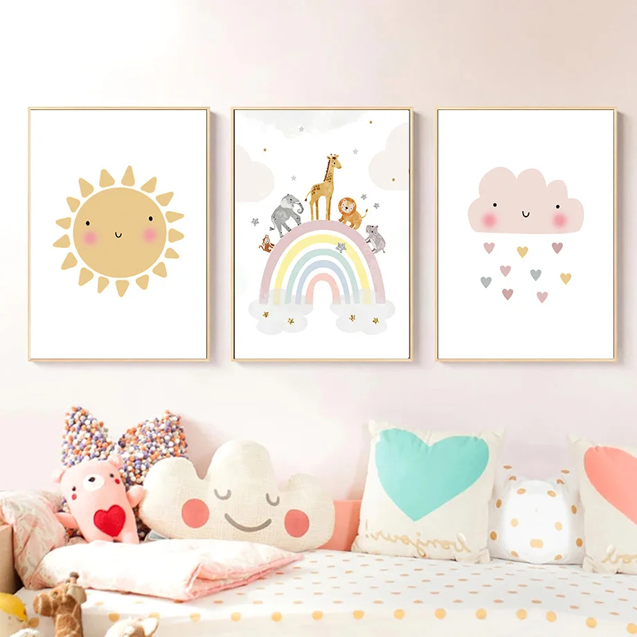 ยีราฟ ช้าง บอลลูนลมร้อน ดวงอาท - Baby Nursery Girl Room บทวิจารณ์และราคา