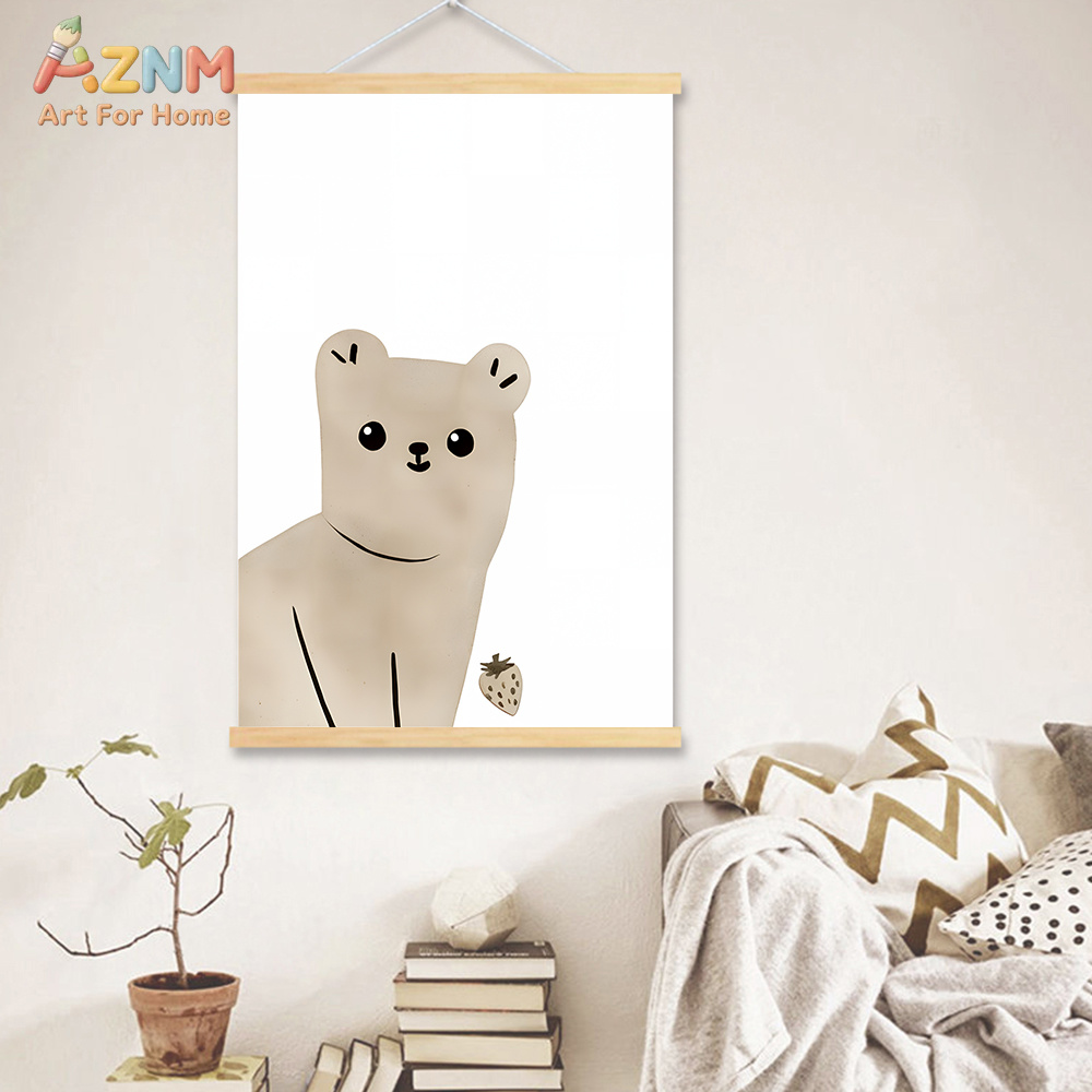 AZNM ภาพพิมพ์บนผ้าใบลายสัตว์สไ - Baby Nursery Neutral บทวิจารณ์และราคา