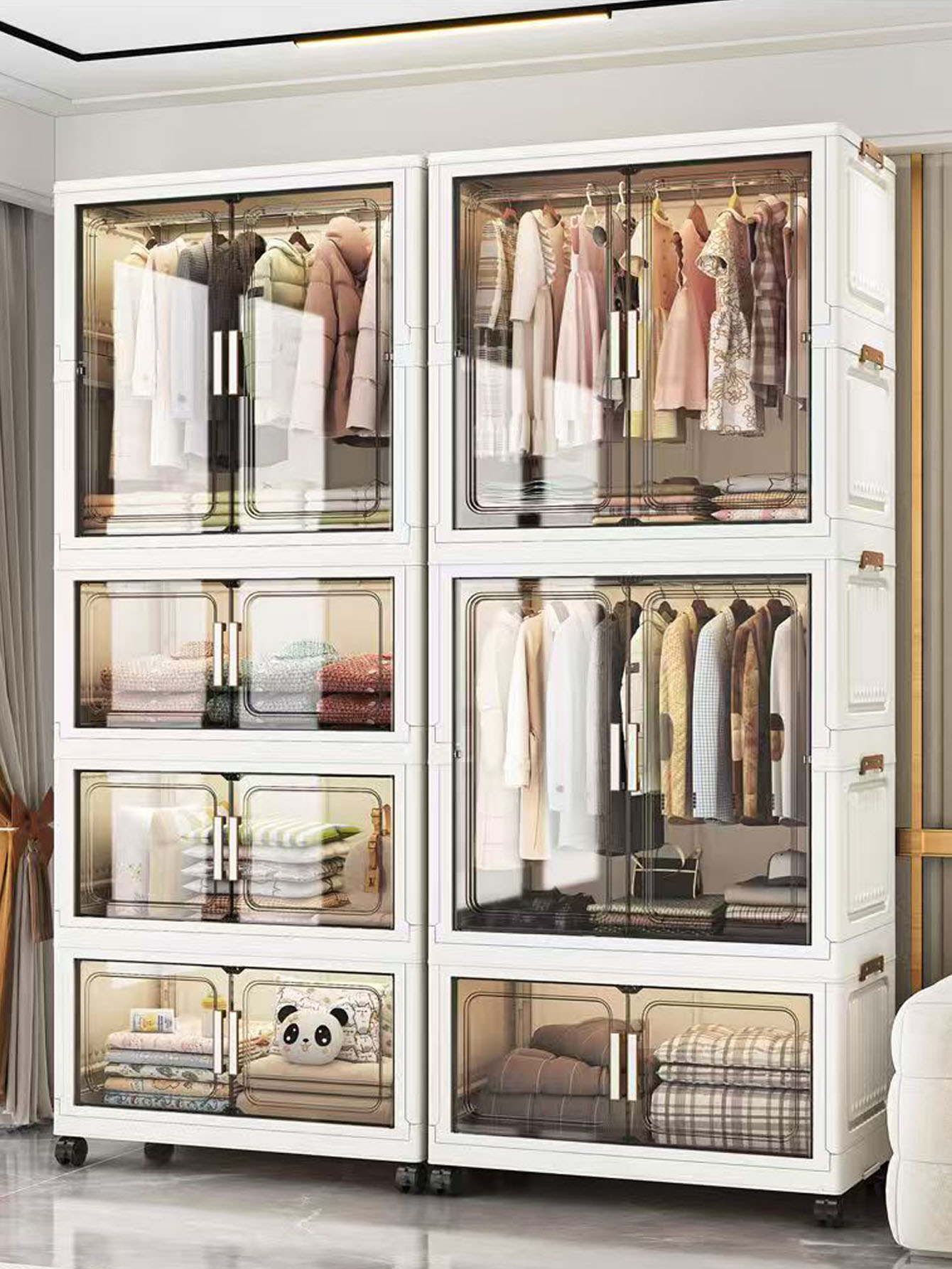 ตู้เก็บของพลาสติกหลายชั้นแบบหน - Closet Organizer Baby บทวิจารณ์และราคา