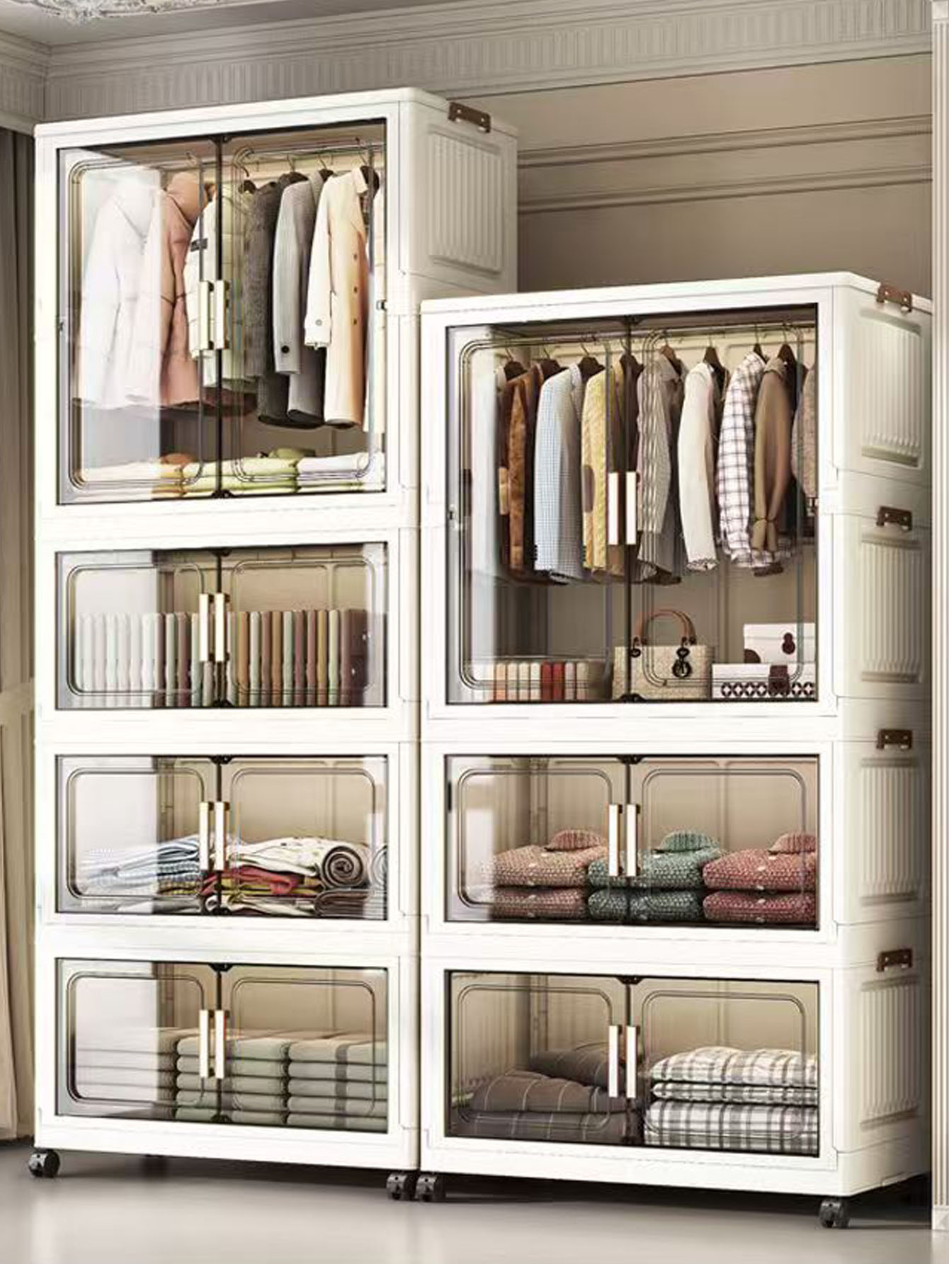ตู้เก็บของพลาสติกหลายชั้นแบบหน - Closet Organizer Baby บทวิจารณ์และราคา