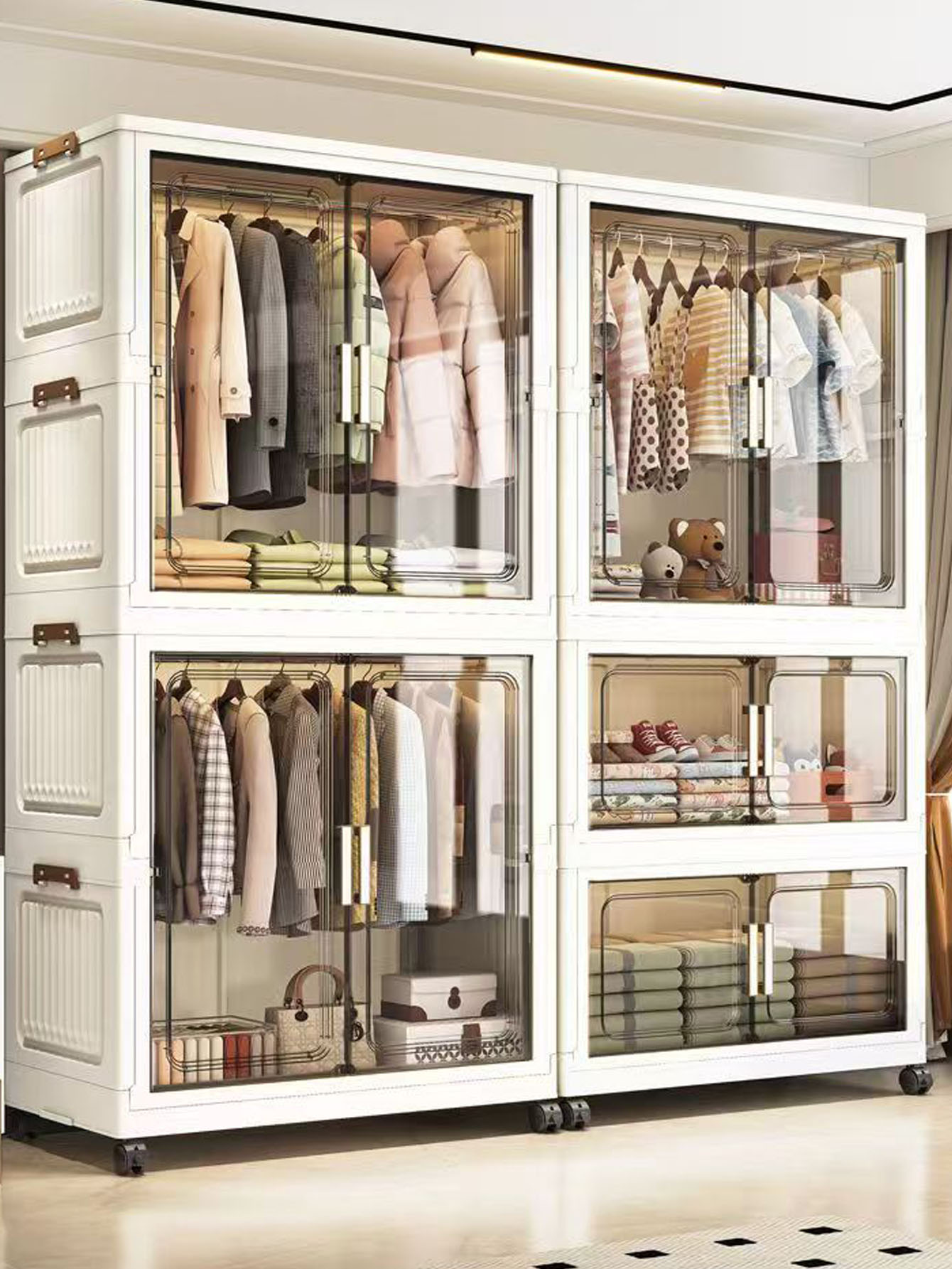 ตู้เก็บของพลาสติกหลายชั้นแบบหน - Closet Organizer Baby บทวิจารณ์และราคา