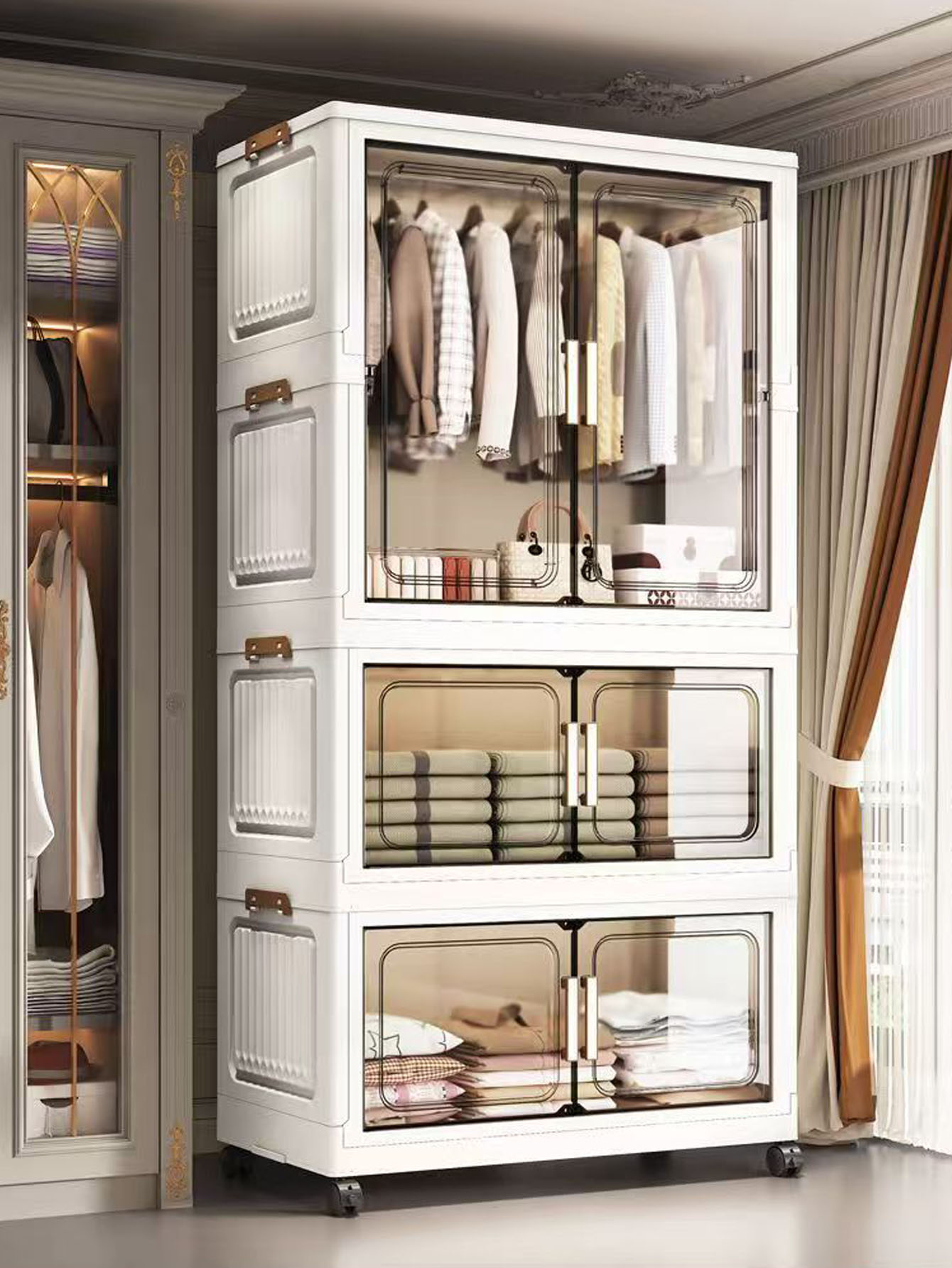 ตู้เก็บของพลาสติกหลายชั้นแบบหน - Closet Organizer Baby บทวิจารณ์และราคา