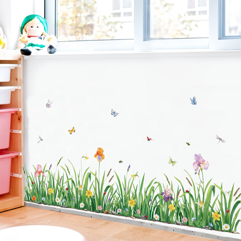 สติ๊กเกอร์ติดผนังลายดอกไม้หญ้า - Baby Nursery Plants บทวิจารณ์และราคา