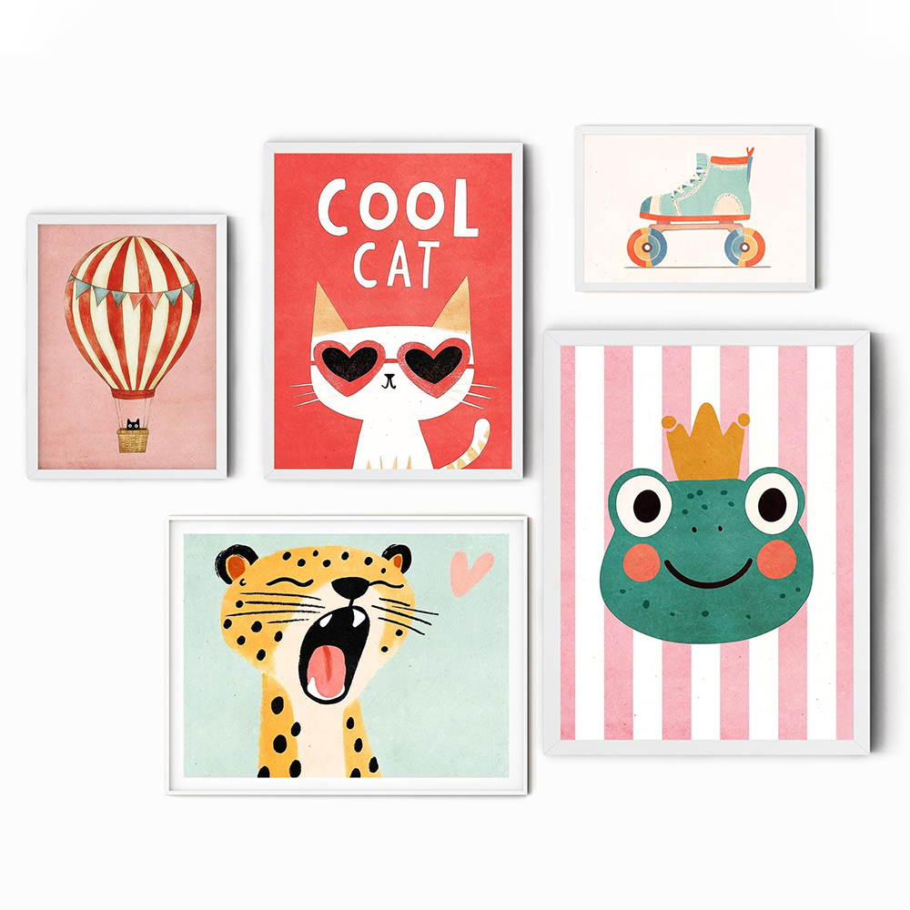 สัตว์ตลกเสือสิงโตกบหมีแมวบอลลู - Baby Nursery Neutral บทวิจารณ์และราคา