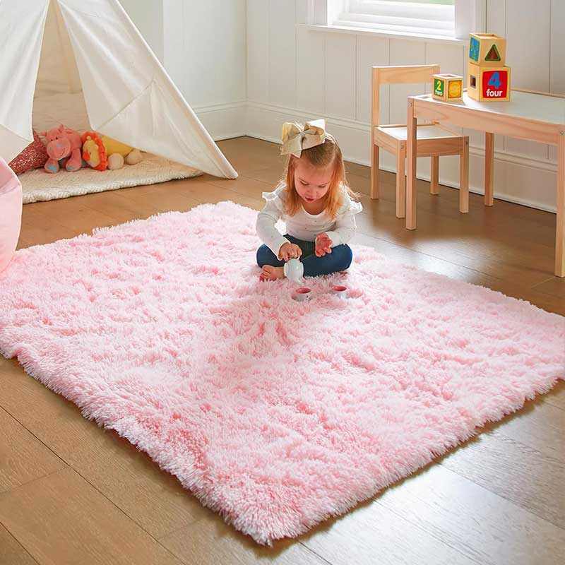สีชมพูห้องนอนพรมสําหรับห้องเด็ - Baby Nursery Rug บทวิจารณ์และราคา