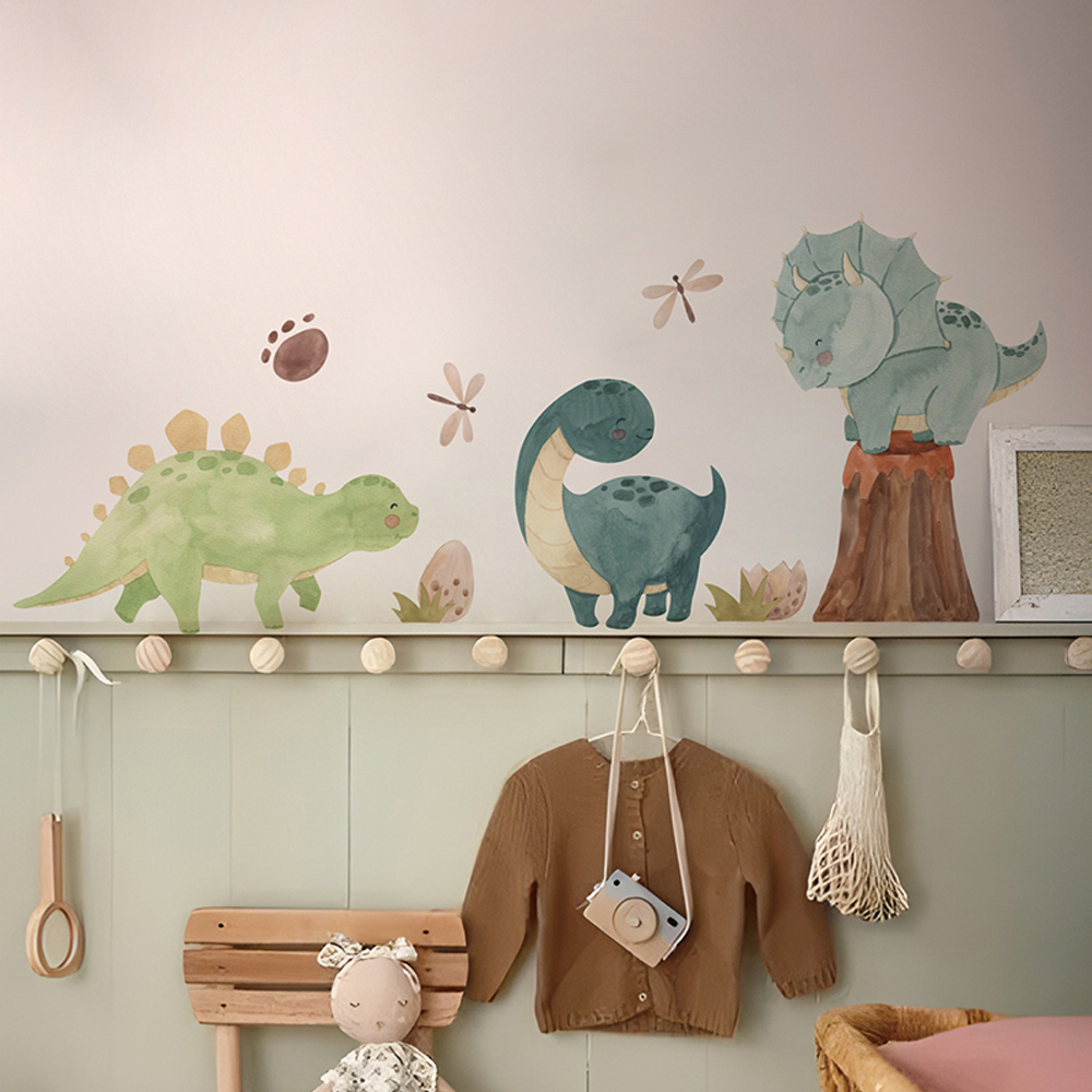 สติ๊กเกอร์ติดผนังรูปไดโนเสาร์ส - Baby Nursery Girl Room บทวิจารณ์และราคา