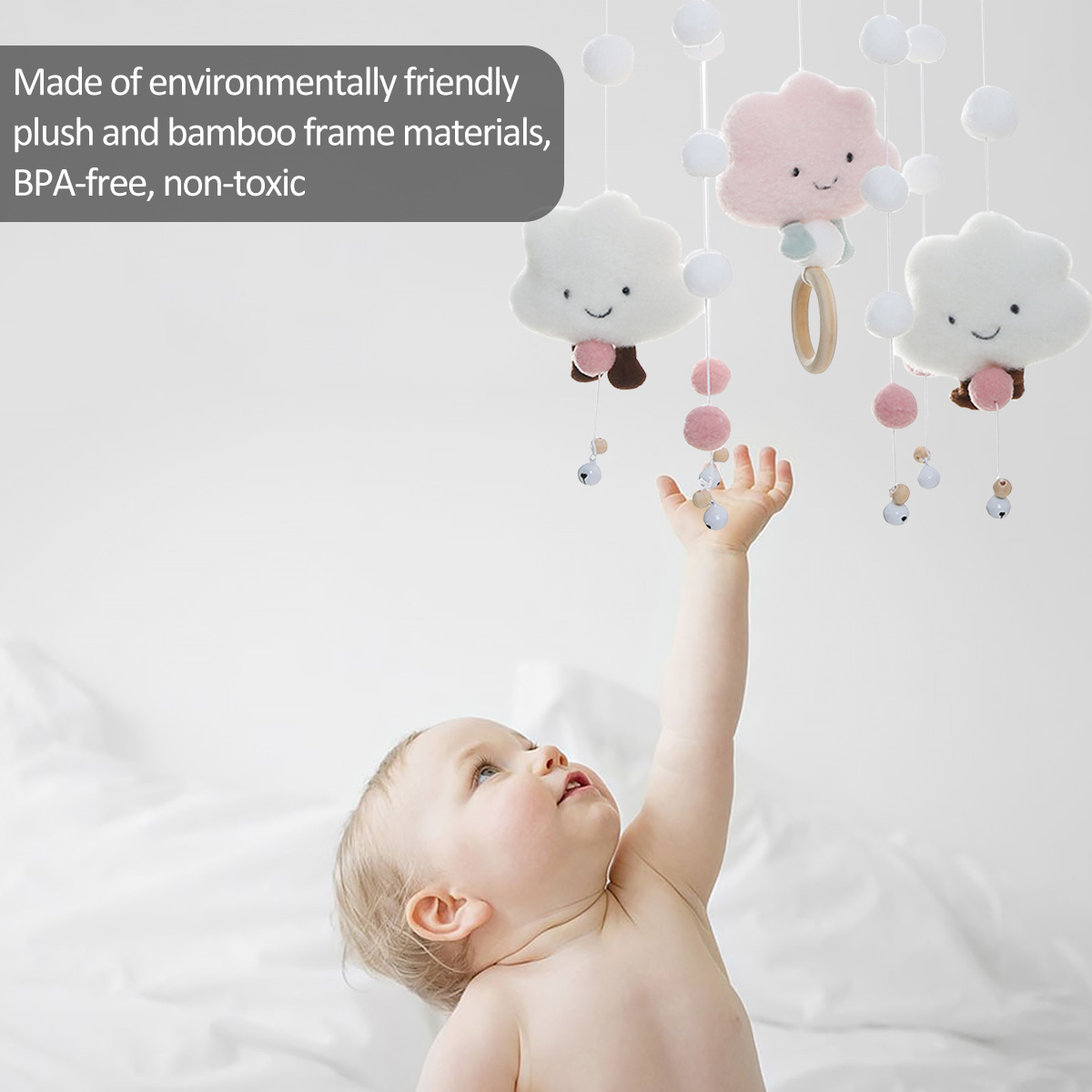 Mobile Wind Chimes พร้อม Cloud - Baby Nursery Mobile บทวิจารณ์และราคา