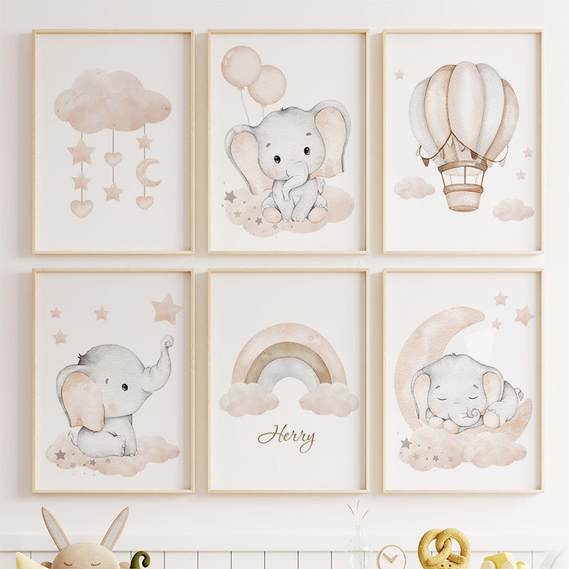 ช้างน่ารักร้อนบอลลูน Moon Rain - Animals Baby Nursery บทวิจารณ์และราคา