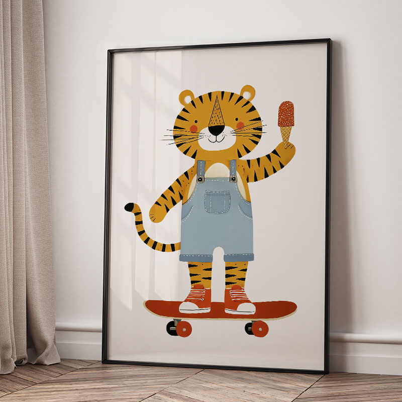 ภาพวาดการ์ตูนสัตว์ตลกๆ สำหรับต - Animals Baby Nursery บทวิจารณ์และราคา