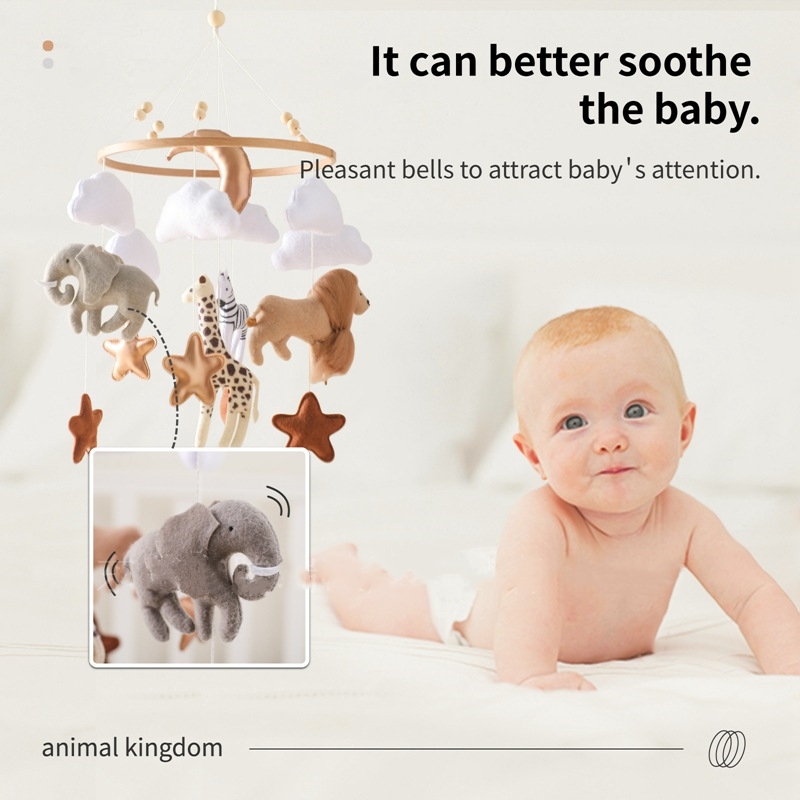 ขายร้อน Nordic Handmade Felt J - Baby Nursery Mobile บทวิจารณ์และราคา